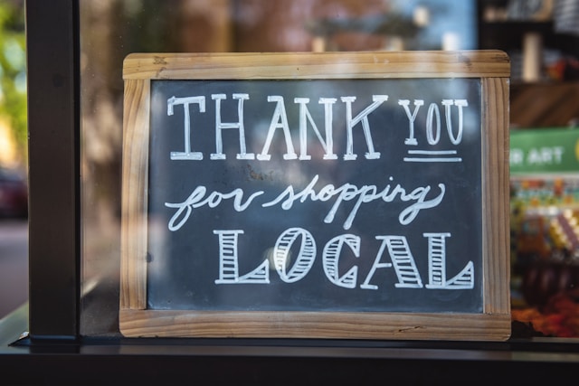 Shop local sign